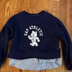 GAP Kids Navy Blue Bear Graphic Sweatshirt